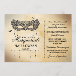 Invitación El fiesta de Halloween de la mascarada invita a la