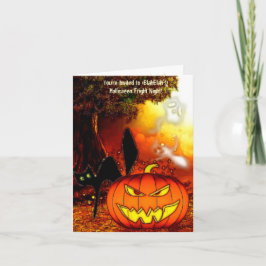 Invitación El fiesta de Halloween de las noches del susto