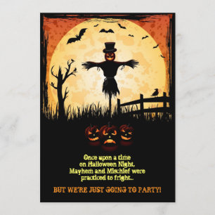 Invitación El fiesta de Halloween del claro de luna del