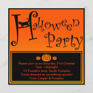 Invitación El fiesta de Halloween invita