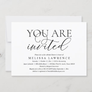 Invitación El Fiesta De La Ducha Bridal Es Invitado Y Moderno