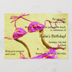 Invitación El fiesta de la playa de la diversión del verano