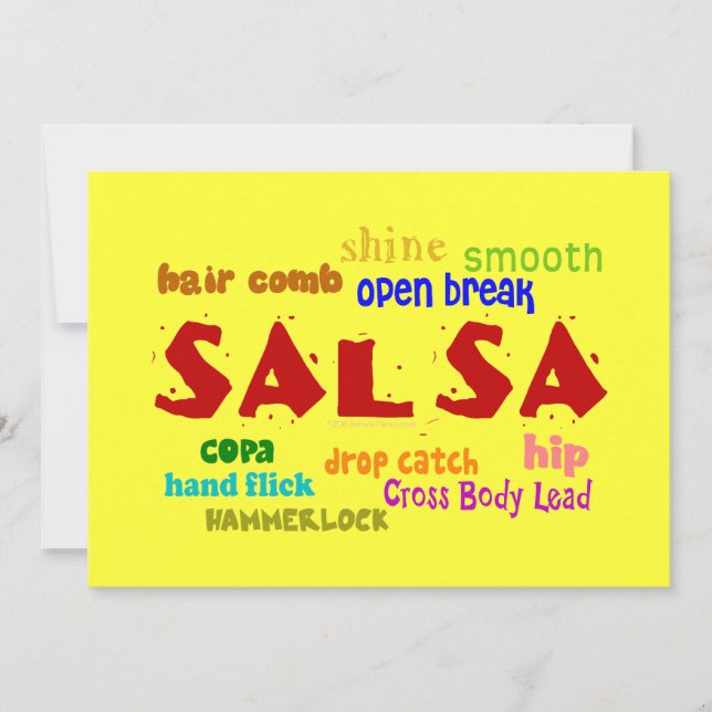 Invitación El fiesta de los amantes de la danza del baile de (Anverso)