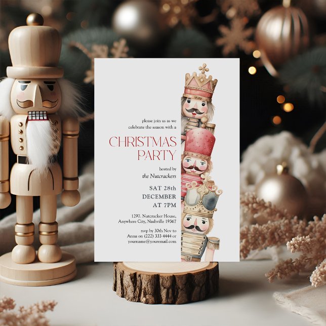 Invitación El Fiesta de los Navidades de peeking Nutcrackers (Subido por el creador)