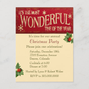 Invitación El Fiesta de los Navidades del tiempo más maravill