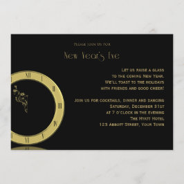 Invitación El fiesta de medianoche de Noche Vieja de las