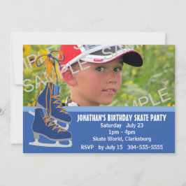 Invitación El Fiesta de patinaje sobre hielo del niño