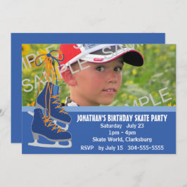 Invitación El Fiesta de patinaje sobre hielo del niño