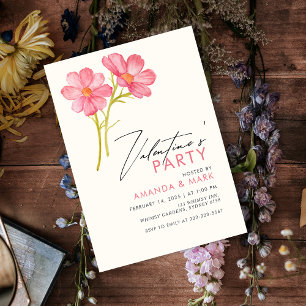 Invitación El Fiesta de Wildflower Floral Valentine