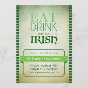 Invitación El fiesta del día del St Patricks invita