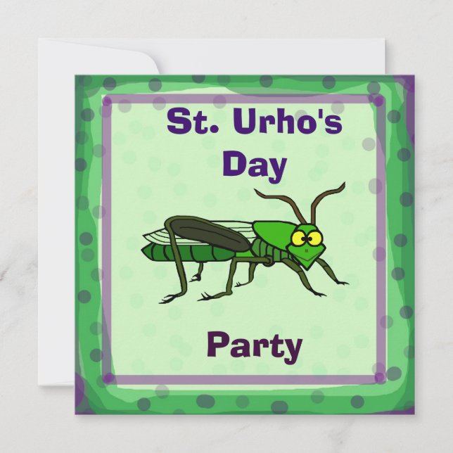 Invitación El fiesta del día del St. Urho invita con el (Anverso)