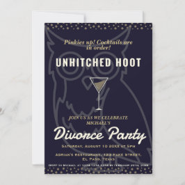 Invitación El fiesta del divorcio invita a: "Hoots sin amigue