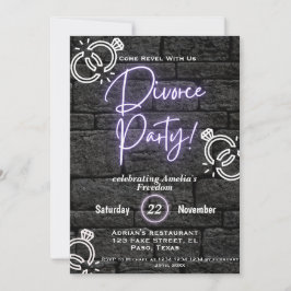 Invitación El fiesta del divorcio invita: Celebrando la liber
