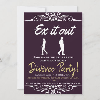 Invitación El fiesta del divorcio invita: Échenlo fuera, cómi