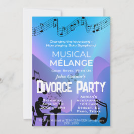 Invitación El fiesta del divorcio invita: mélange musical