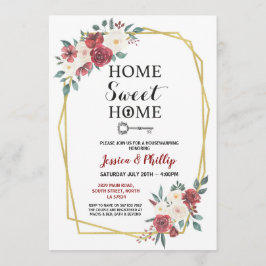 Invitación El fiesta del estreno de una casa florece nuevo