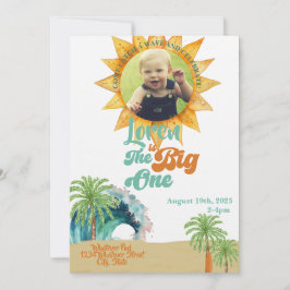 Invitación El Fiesta del primer cumpleaños de Big One Surf