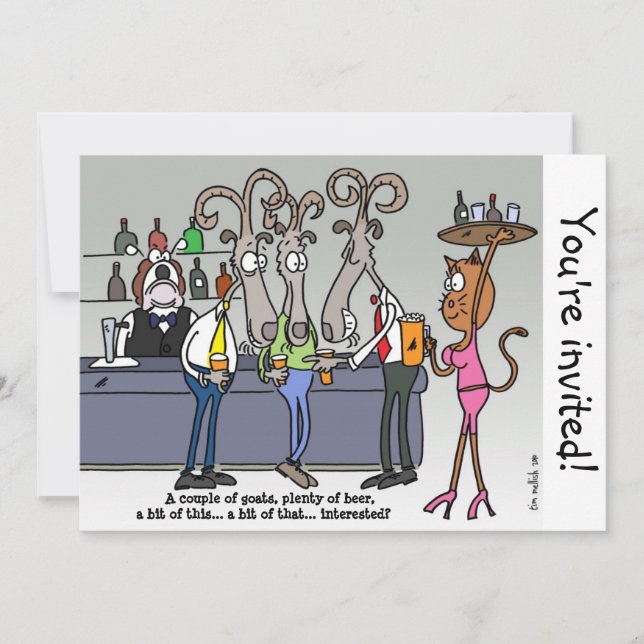 Invitación El fiesta del soltero (Anverso)