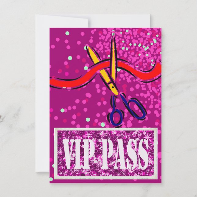 Invitación El fiesta del VIP del rosa del lanzamiento de la (Anverso)