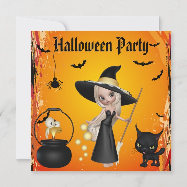 Invitación El fiesta divertido de Halloween del Brew de las (Anverso)