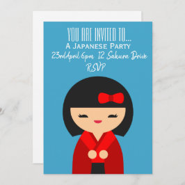Invitación El fiesta japonés con tema adorable