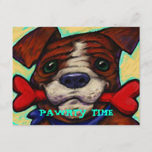 INVITACIÓN EL FIESTA LINDO Y JUGUETÓN DEL PERRO PAWRTY INVITA