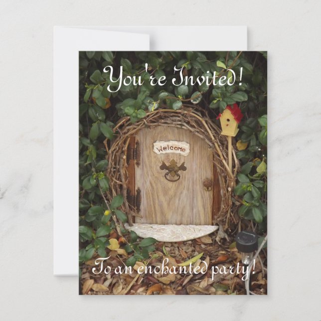 Invitación El fiesta místico de la puerta del jardín del (Anverso)