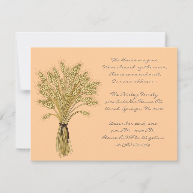 Invitación El fiesta que se calienta de la casa dulce LINDA (Anverso)