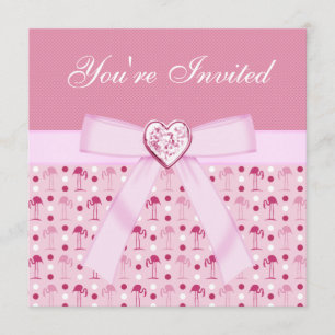 Invitación El fiesta rosado de los flamencos del país de las