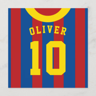 Invitación El fiesta temático del jersey de fútbol invita a