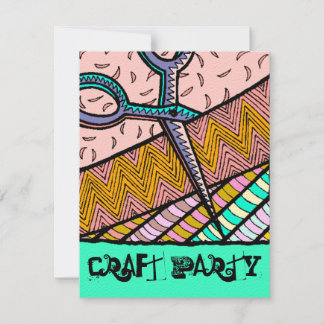 Invitación El fiesta temático Scrapbooking del arte va de