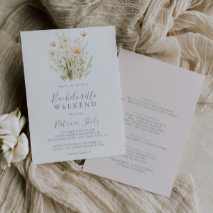Invitación El fin de semana de Bachelorette de Flor Silvestre