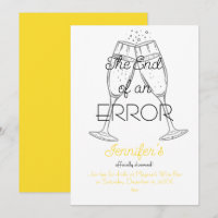 El fin de un error champán fiesta de divorcio