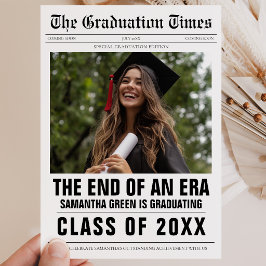 Invitación El fin de un periódico de graduación de la era