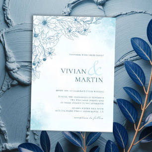 Invitación El Florecimiento En La Boda De Invierno