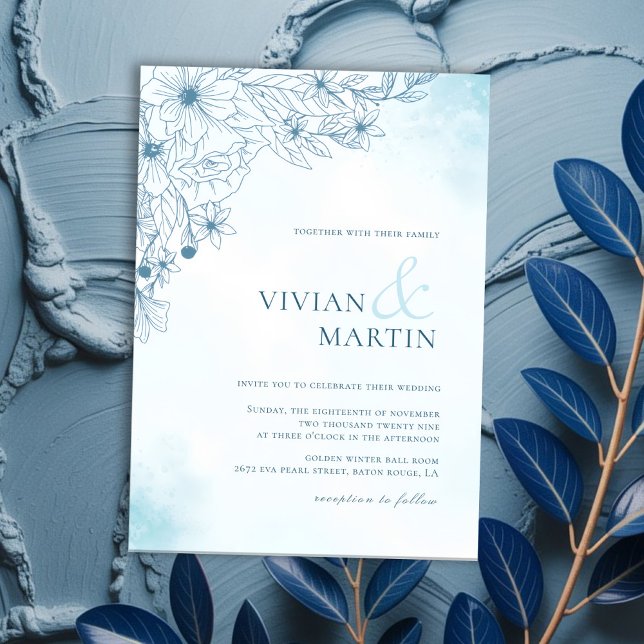 Invitación El Florecimiento En La Boda De Invierno (Subido por el creador)
