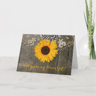 Invitación El florista rústico del cordón del girasol del
