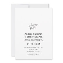 El follaje blanco y negro moderno y sencillo