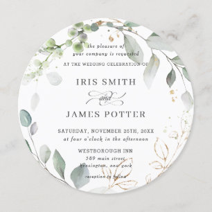 Invitación El follaje de la vegetación rústica deja Boda de o