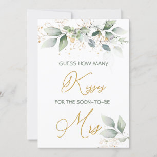 Invitación El follaje verde adivina cuántos besos