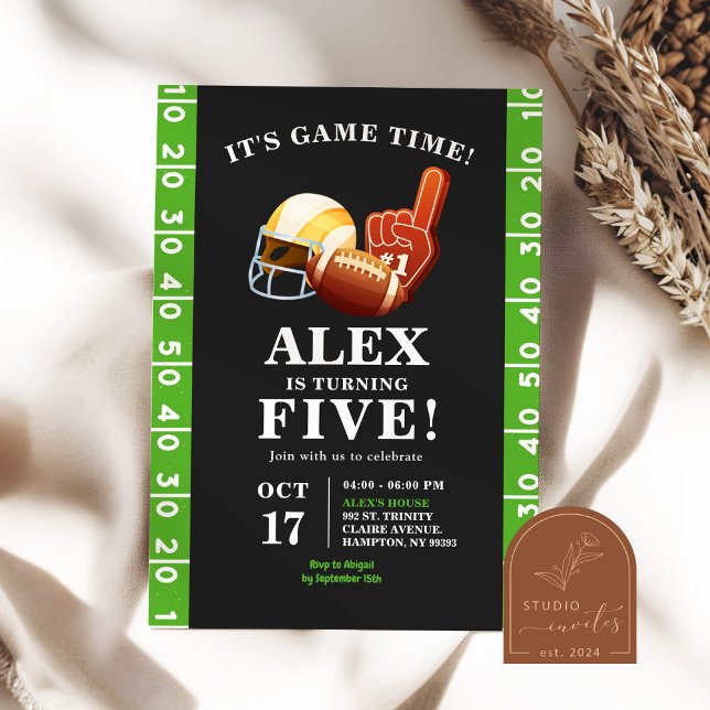 Invitación El fútbol en tiempo de juego cumple el cumpleaños  (Subido por el creador)