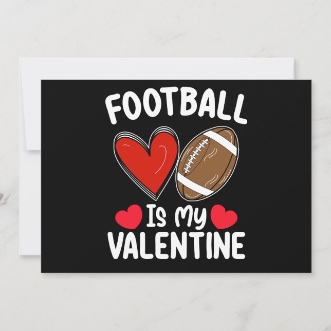 Invitación El fútbol es mi deporte de San Valentín (Anverso)