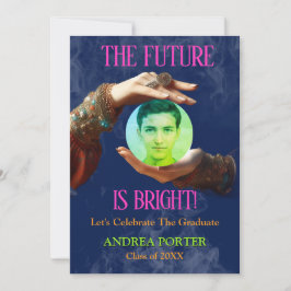 Invitación El Futuro Es Brillante Adivina Graduación