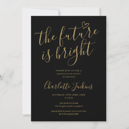 Invitación El Futuro Es Brillante Script Heart Fiesta de Grad