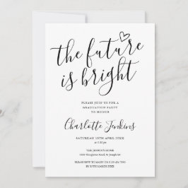 Invitación El Futuro Es Brillante Script Heart Fiesta de Grad