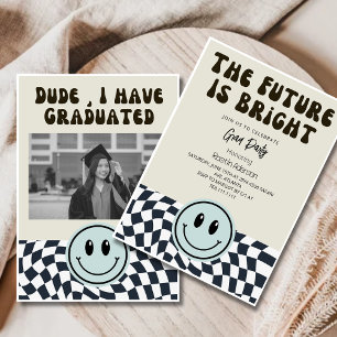 Invitación El futuro es fiesta de graduación de Retro Brillan
