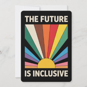 Invitación El futuro es inclusivo el arcoiris del orgullo LGB