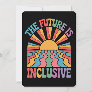 Invitación El futuro es retro del orgullo gay LGBTQ inclusivo