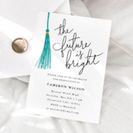 Invitación El Futuro Es Un Luminoso Partido De Graduación De