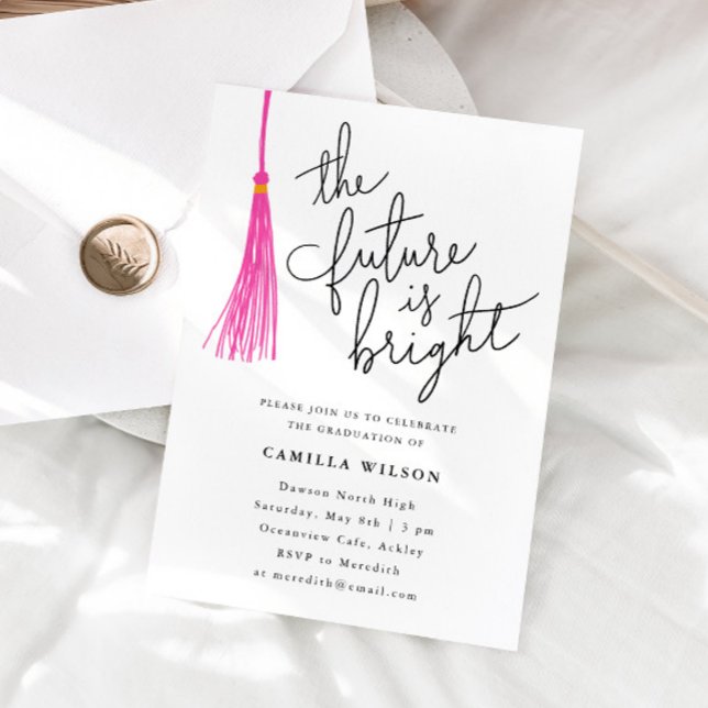 Invitación El Futuro Es Un Luminoso Partido De Graduación De  (Subido por el creador)